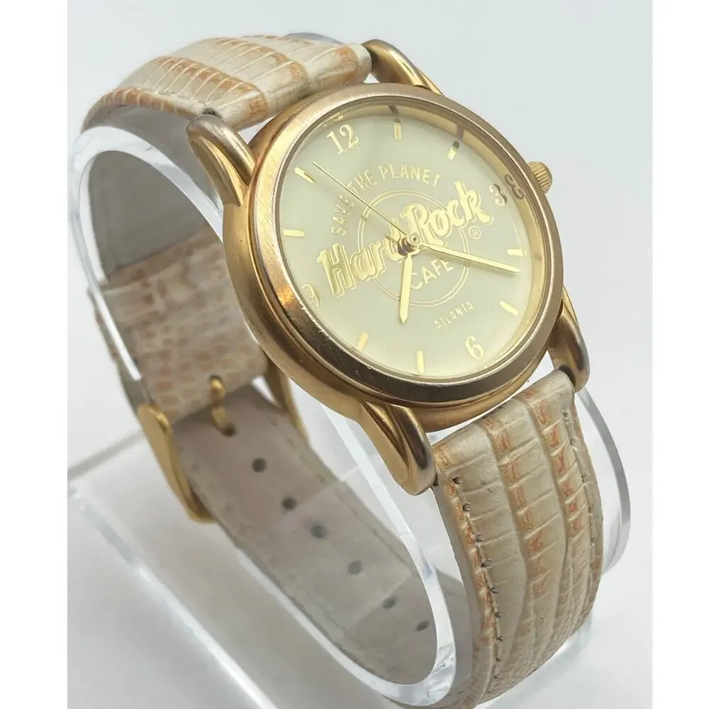 Fossil Hard Rock Cafe Atlanta Unisex Watch 34mm - New Battery -Adjustable